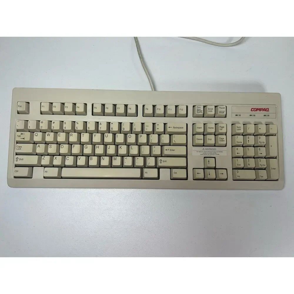 Vtg Compaq RT101 Keyboard Mechanical Clicky Wired P/S Connection Retro Computer